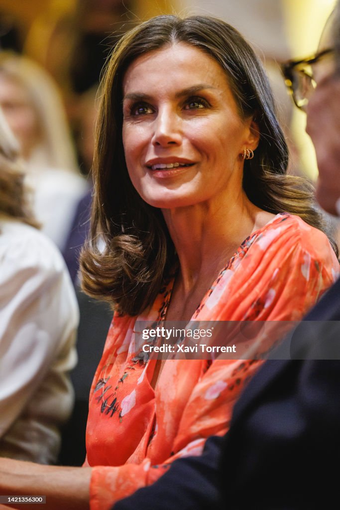 Queen Letizia Attends "Tour Del Cancer" Conference In Lleida