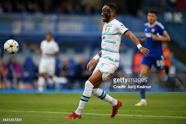 Pierre-Emerick Aubameyang of Chelsea looks on during the UEFA Champions League group E match between Dinamo Zagreb and Chelsea FC at Stadion Maksimir...