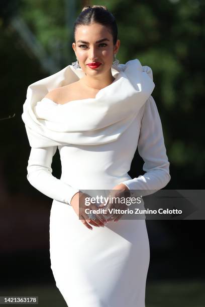 Nilufar Addati arrives at the Hotel Excelsior during the 79th Venice International Film Festival on September 06, 2022 in Venice, Italy.