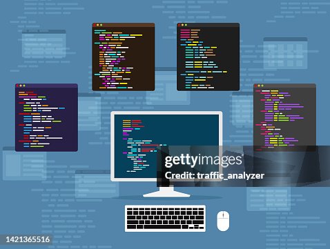 Code Imade Code Ide Flat Design High-Res Vector Graphic - Getty Images