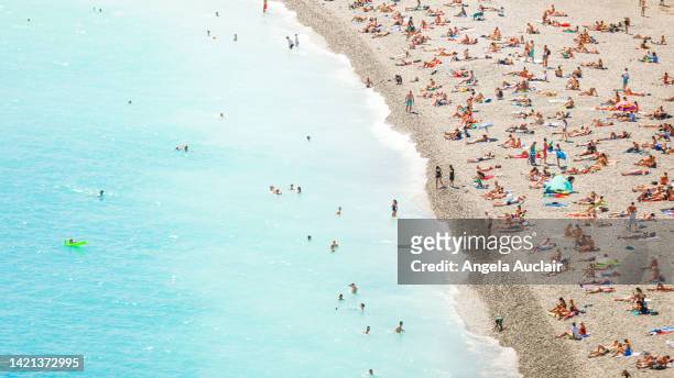 nice, france beach - angela auclair stock pictures, royalty-free photos & images