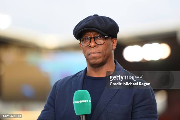 Former England player Ian Wright looks on prior to the FIFA Women's World Cup 2023 Qualifier group D match between England and Luxembourg at Bet365...