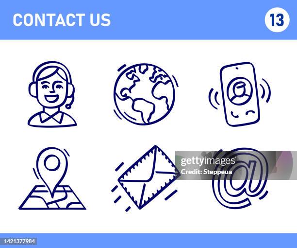 einfacher satz von lieferbezogenen doodle vector line icons stock illustration - mail stock illustrations stock-grafiken, -clipart, -cartoons und -symbole