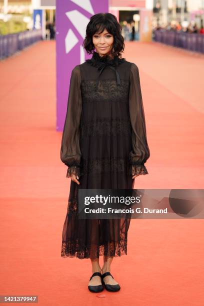 Thandiwe Newton attends the "God's Country" Premiere during the 48th Deauville American Film Festival on September 06, 2022 in Deauville, France.