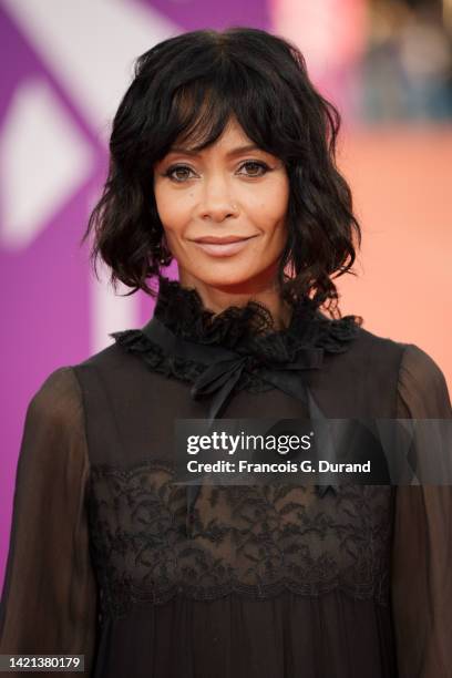 Thandiwe Newton attends the "God's Country" Premiere during the 48th Deauville American Film Festival on September 06, 2022 in Deauville, France.