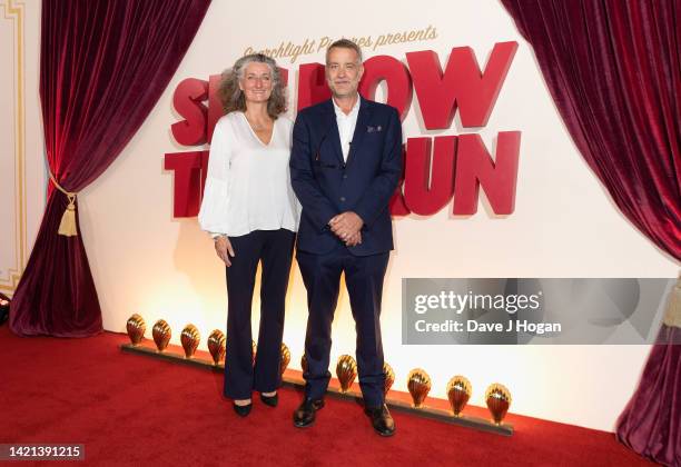 Gina Carter and Damian Jones attend the "See How They Run" Gala Screening at Picturehouse Central on September 06, 2022 in London, England.