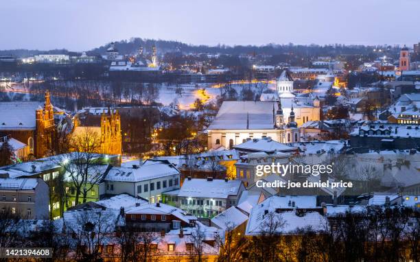 wintery vilnius, lithuania - リトアニア ストックフォトと画像