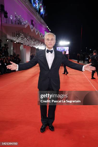 Christoph Waltz attends the "Dead For A Dollar" red carpet at the 79th Venice International Film Festival on September 06, 2022 in Venice, Italy.