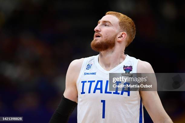 Niccolò Mannion of Italy in action during the FIBA EuroBasket 2022 group C match between Italy and Croatia at Forum di Assago on September 06, 2022...