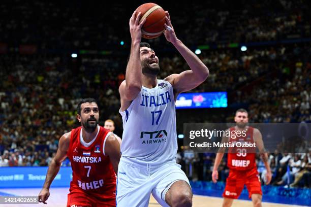 Giampaolo Ricci of Italy in action during the FIBA EuroBasket 2022 group C match between Italy and Croatia at Forum di Assago on September 06, 2022...