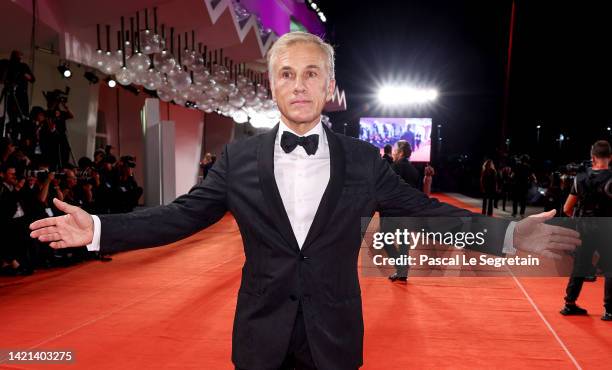 Christoph Waltz attends the "Dead For A Dollar" red carpet at the 79th Venice International Film Festival on September 06, 2022 in Venice, Italy.