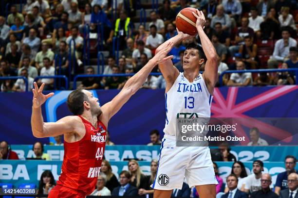 Simone Fontecchio of Italy in action during the FIBA EuroBasket 2022 group C match between Italy and Croatia at Forum di Assago on September 06, 2022...