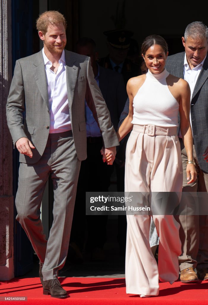 Prince Harry, Duke of Sussex and Meghan, Duchess of Sussex during the