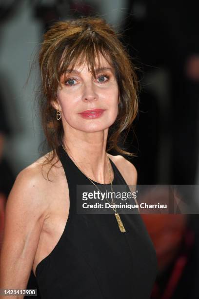 Anne Parillaud attends the "Dead For A Dollar" red carpet at the 79th Venice International Film Festival on September 06, 2022 in Venice, Italy.
