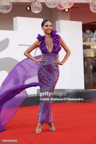 Gloria Patricia Contreras attends the "Il Signore Delle Formiche" red carpet at the 79th Venice International Film Festival on September 06, 2022 in...