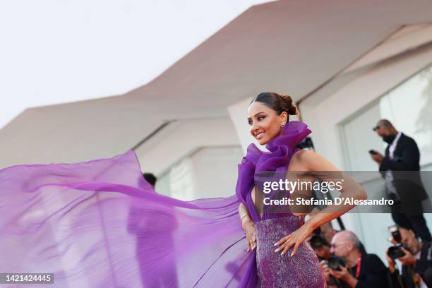 Gloria Patricia Contreras attends the "Il Signore Delle Formiche" red carpet at the 79th Venice International Film Festival on September 06, 2022 in...