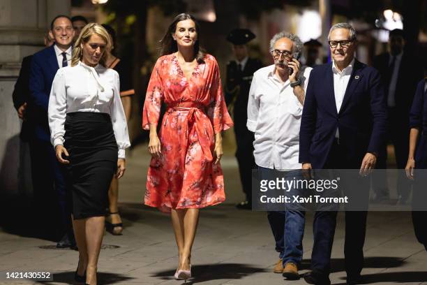 Queen Letizia of Spain attends the "Tour Del Cancer" conference at CaixaForum on September 06, 2022 in Lleida, Spain.