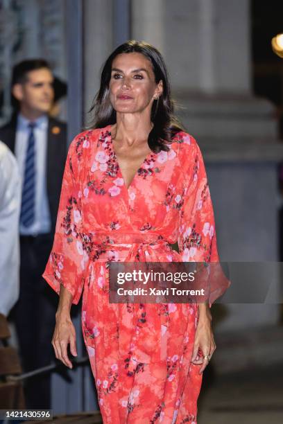 Queen Letizia of Spain attends the "Tour Del Cancer" conference at CaixaForum on September 06, 2022 in Lleida, Spain.