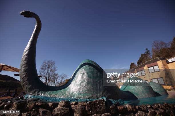 Model of the Loch Ness monster stands outside a visitor centre on March 30, 2012 in Drumnadrochit, United Kingdom.