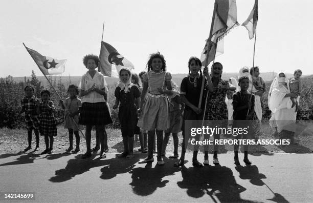 The Algerian are celebrating its independence on July 3, 1962 in Algiers, Algeria.