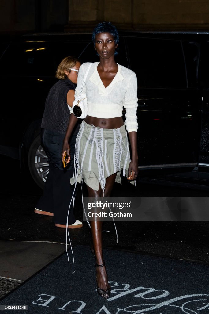 Anok Yai attends Gigi Hadid's Guest in Residence launch dinner at Le
