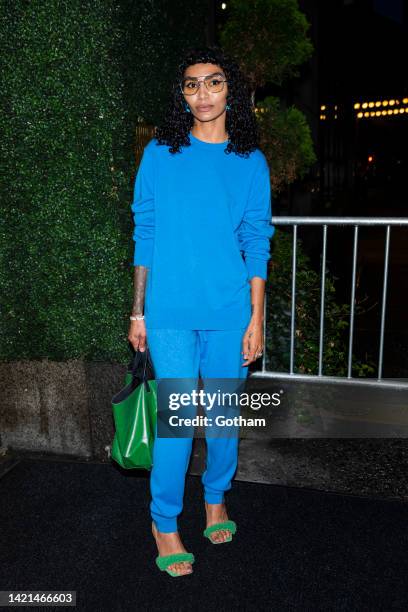 Sophia Roe attends Gigi Hadid's Guest in Residence launch dinner at Le Chalet at Saks Fifth Avenue in Midtown on September 06, 2022 in New York City.