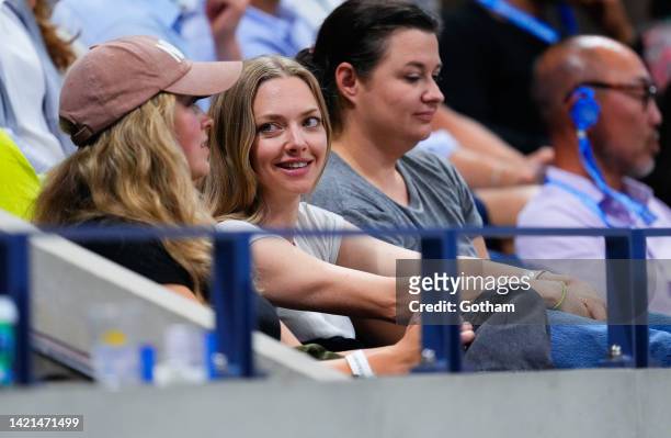 Amanda Seyfried is seen attending the 2022 US Open at USTA Billie Jean King National Tennis Center on September 6, 2022 in the Flushing neighborhood...