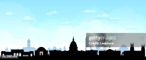 washington dc (alle gebäude sind vollständig und beweglich) - kathedrale von washington stock-grafiken, -clipart, -cartoons und -symbole