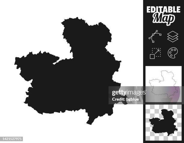 castilla-la mancha maps for design. easily editable - castilla la mancha stock illustrations