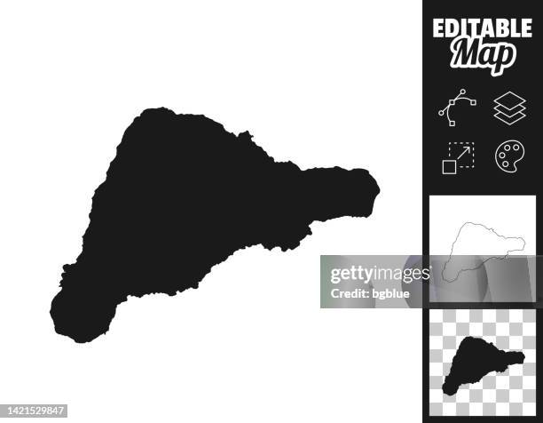 easter island maps for design. easily editable - easter island stock illustrations