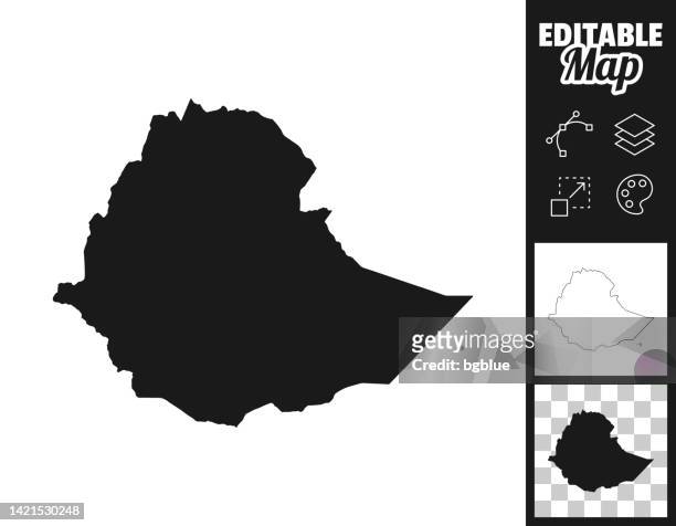 stockillustraties, clipart, cartoons en iconen met ethiopia maps for design. easily editable - ethiopia