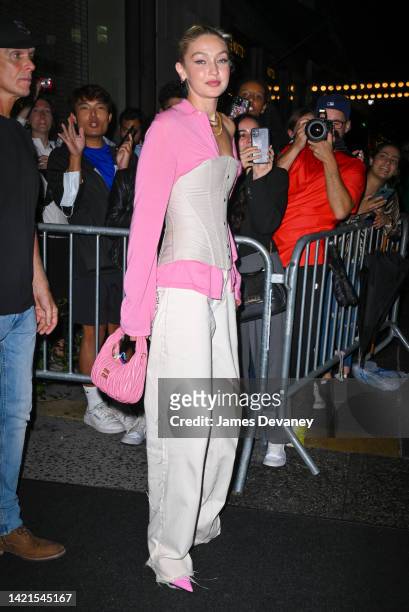 Gigi Hadid leaves L’Avenue at Saks on September 06, 2022 in New York City.
