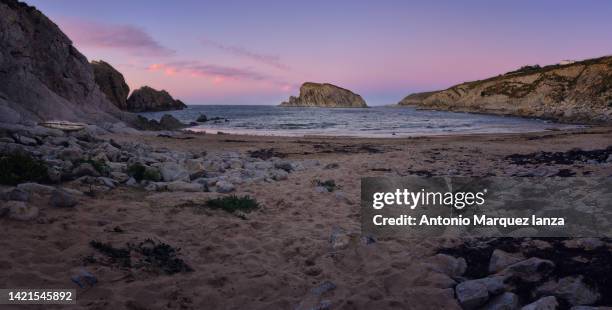 sunrise at the beach in marbella - andalucia beach stock pictures, royalty-free photos & images