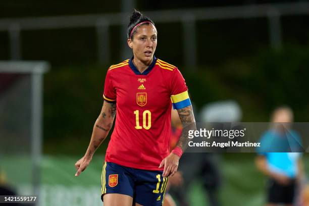 Jennifer Hermoso of Spain looks on during the FIFA Women's World Cup 2023 Qualifier group B match between Spain and Ukraine at Ciudad del Futbol de...