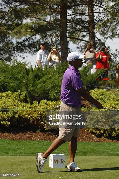 Former National Football League player Jason Taylor competes at the 11th Annual Michael Jordan Celebrity Invitational hosted by Aria Resort & Casino...