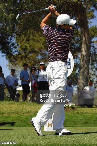 Victor Califa Jr competes at the 11th Annual Michael Jordan Celebrity Invitational hosted by Aria Resort & Casino at Shadow Creek on March 30, 2012...