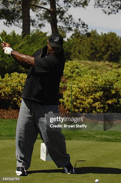 National Football League player Dwight Freeney competes at the 11th Annual Michael Jordan Celebrity Invitational hosted by Aria Resort & Casino at...