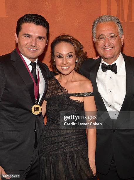 Latin Song of the Year Award Horacio Palencia, BMI Vice President Latin Writer/Publisher Relations Los Angeles Delia Orjuela and BMI President & CEO...