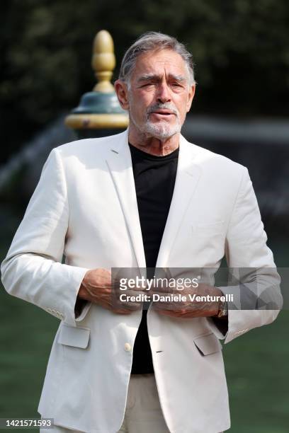 Fabio Testi arrives at the Hotel Excelsior during the 79th Venice International Film Festival on September 07, 2022 in Venice, Italy.