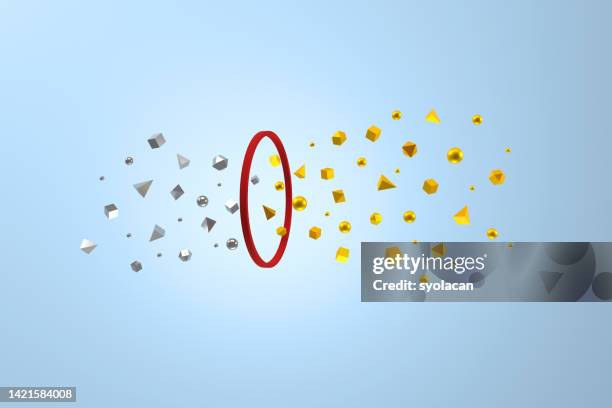 abstract flying objects - syolacan stock pictures, royalty-free photos & images