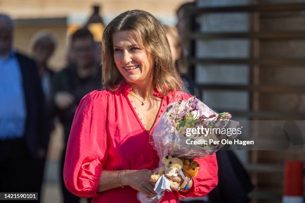 Princess Martha Louise of Norway opens the NABP Blind Dogs Centre on September 07, 2022 in As, Norway.