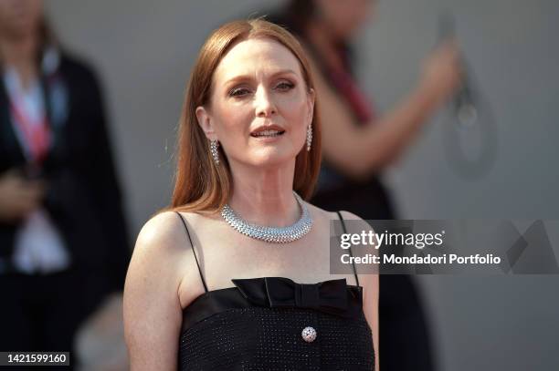 American actress Julianne Moore at the 79 Venice International Film Festival 2022. The Eternal Daughter Red carpet. Venice , September 6th, 2022