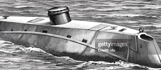 submarine holland appears - navy submarine stock illustrations