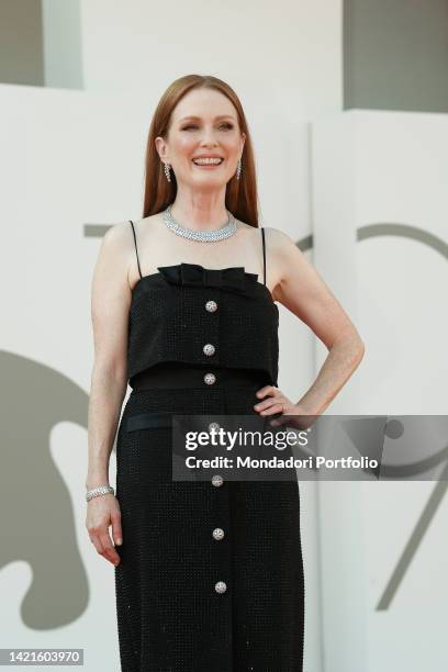 American actress Julianne Moore at the 79 Venice International Film Festival 2022. The Eternal Daughter Red carpet. Venice , September 6th, 2022