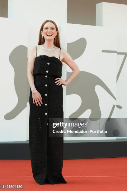 American actress Julianne Moore at the 79 Venice International Film Festival 2022. The Eternal Daughter Red carpet. Venice , September 6th, 2022