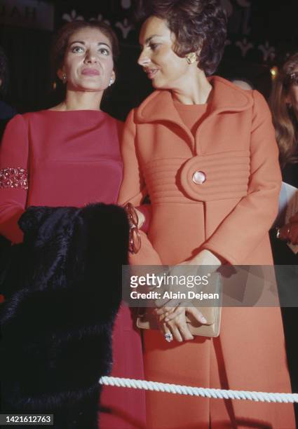 French L'Oreal heiress, socialite, businesswoman and philanthropist Liliane Bettencourt and American-born Greek soprano opera singer Maria Callas...
