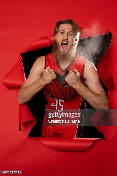 Brady Manek poses during the Perth Wildcats NBL media day on September 07, 2022 in Perth, Australia.