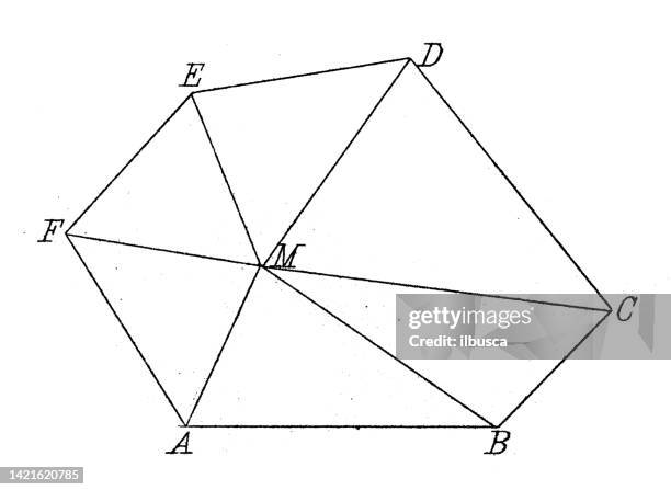 Polygon Visual Math Antique Illustration Mathematics And Geometry Polygon High-Res Vector ...