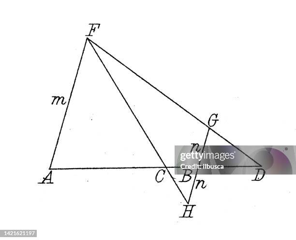 antike illustration, mathematik und geometrie: geometrische formähnlichkeit - mathematical-function stock-grafiken, -clipart, -cartoons und -symbole