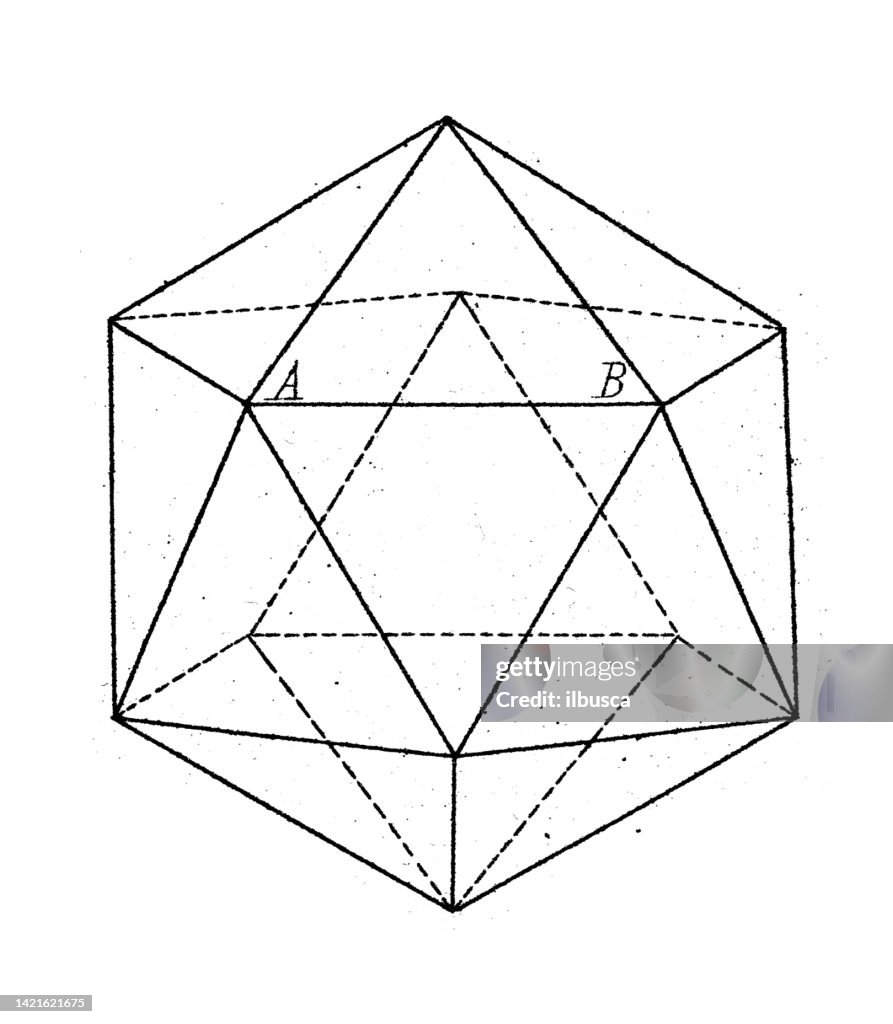 Dynamic Stereometry Antique Illustration Mathematics And Geometry Stereometry Edges And ...